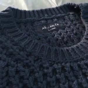 NWT AllSaints Midnight Blue Knitted Sweater